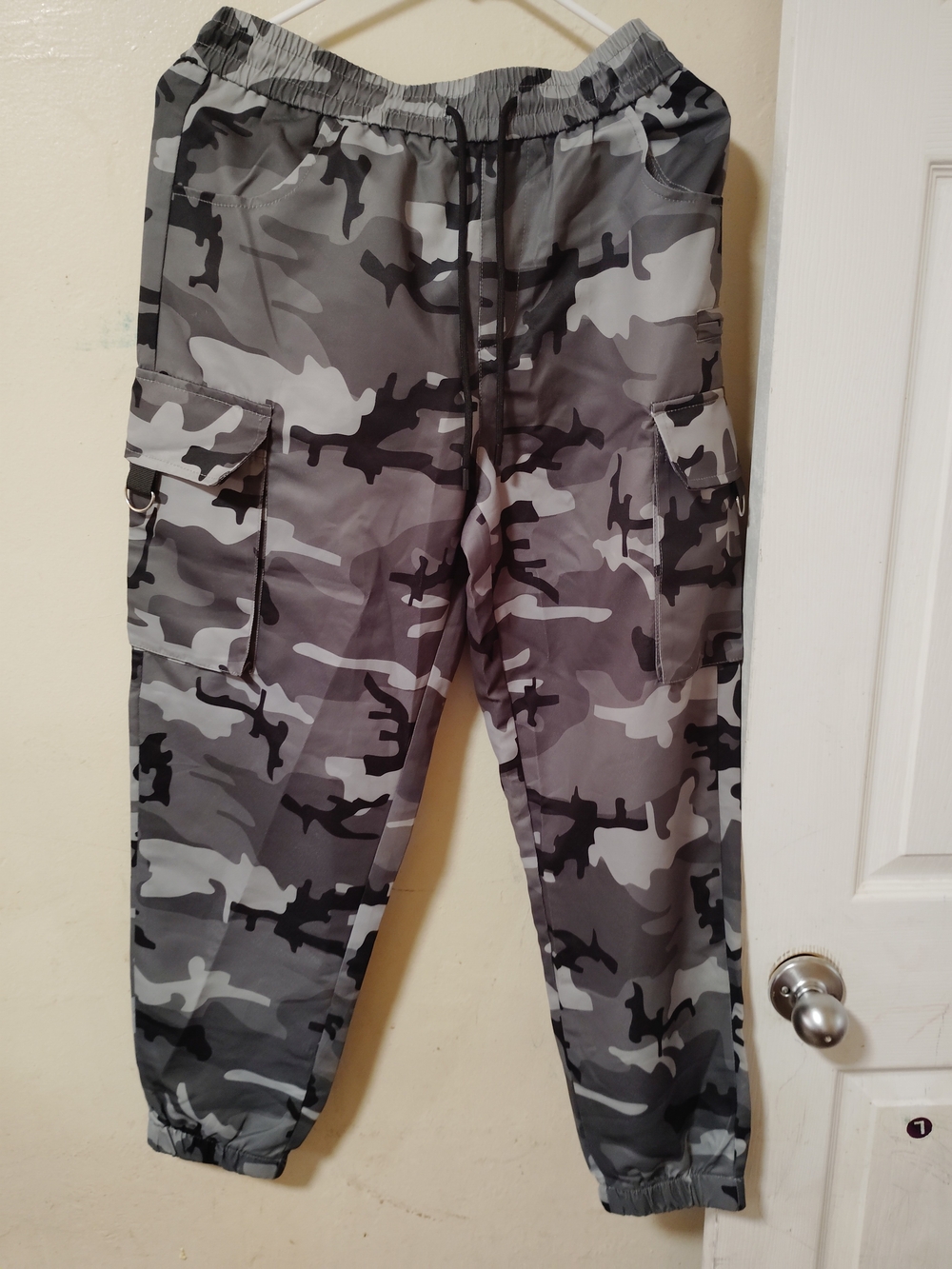 Men's Cargo Jogger Pants - Gray Camouflage